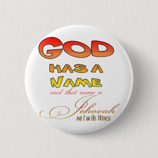 Jehovas Shirt für Zeugen Button (Vorderseite)