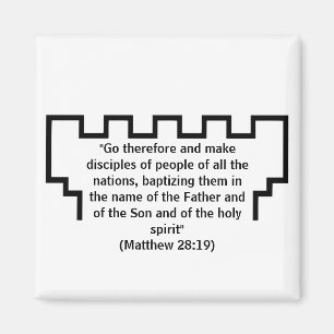 Jehovas Witness Watchtower Matthew 28:19 Magnet