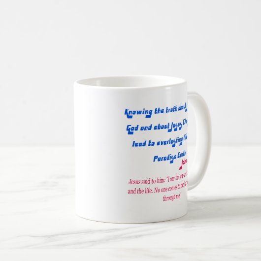 Jehovas Zeuge John14-6 Kaffeetasse (VorderseiteRechts)