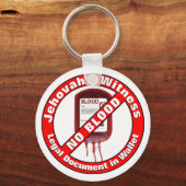 Jehovas Zeuge - kein Blut Schlüsselanhänger (Vorderseite)