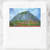 Jeju Island Korea (제 주 도) Rechteckiger Aufkleber (Tasche)