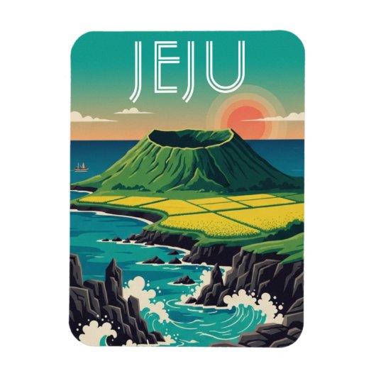 Jeju Island South Korea Travel Magnet (Vertikal)