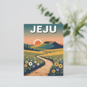 Jeju Island South Korea Travel Postkarte (Stehend Vorderseite)