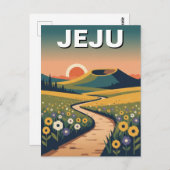 Jeju Island South Korea Travel Postkarte (Vorne/Hinten)
