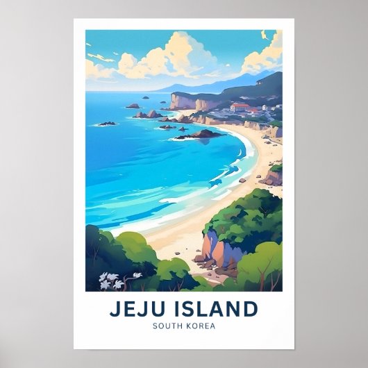 Jeju Island South Korea Travel Print Poster (Vorne)