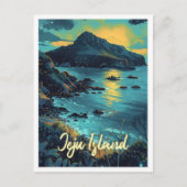 Jeju Island Südkorea Kunstreise zur Illustration Postkarte (Vorderseite)