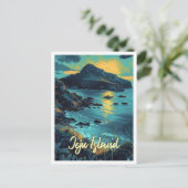 Jeju Island Südkorea Kunstreise zur Illustration Postkarte (Stehend Vorderseite)