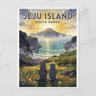 Jeju Island Südkorea Vintage Postkarte