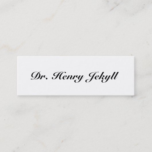 Jekyll/Hyde, 2 versahen Telefonkarte mit Seiten Telefonnummerkarte (Vorderseite)