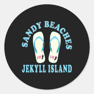 Jekyll Island Ferien Sandstrände im Herzen Gedreht Runder Aufkleber