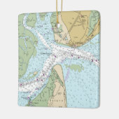 Jekyll Island Florida Chart Keramikornament (Links)