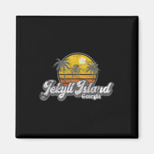 Jekyll Island Ga 70er Retro-Angeln Bootfahren Stra Magnet