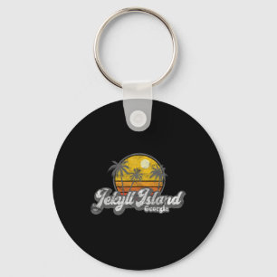 Jekyll Island Ga 70er Retro-Angeln Bootfahren Stra Schlüsselanhänger