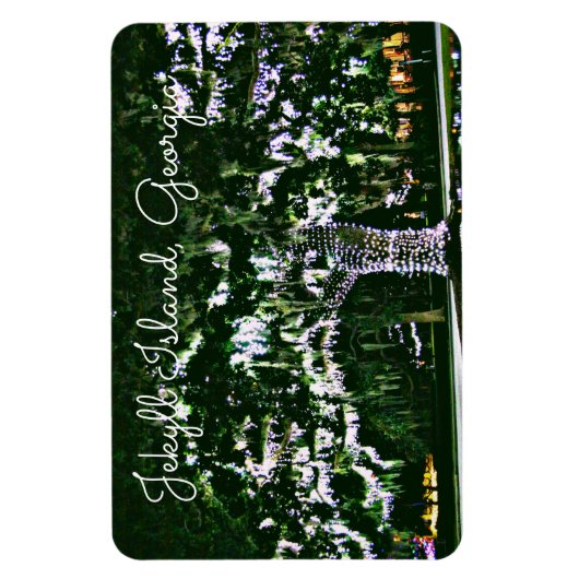 Jekyll Island GA Holiday Lights on Live Oak Tree Magnet (Vertikal)