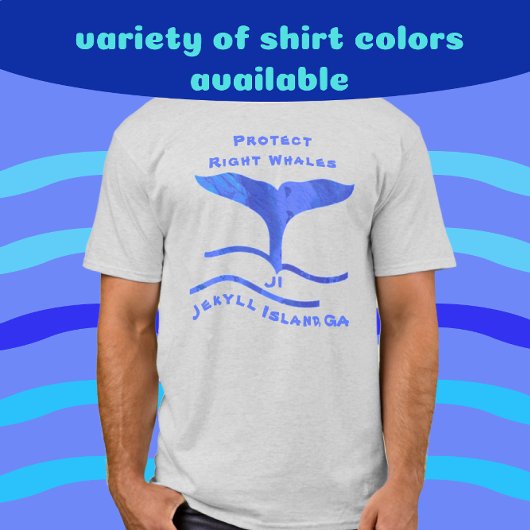 Jekyll Island GA Right Whale Finden und Waves T-Shirt