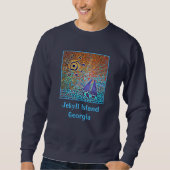Jekyll Island, GA Sailboat, Ocean Waves und Sun Sweatshirt (Vorderseite)