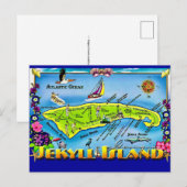 Jekyll Island Georgia Bunte Postkarte (Vorne/Hinten)