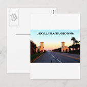 Jekyll Island Georgia Causeway Postkarte (Vorne/Hinten)
