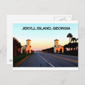 Jekyll Island Georgia Causeway Postkarte (Vorne/Hinten)
