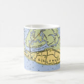 Jekyll Island Georgia Coast Map Mug Kaffeetasse (Mittel)