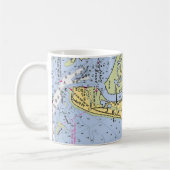 Jekyll Island Georgia Coast Map Mug Kaffeetasse (Links)