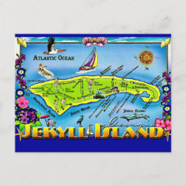 Jekyll Island Georgia Farbige Postkarte