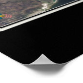 Jekyll Island Georgia From Space Satellite Map Poster (Ecke)