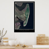 Jekyll Island Georgia From Space Satellite Map Poster (Küche)