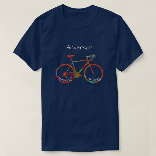 Jekyll Island Georgia I Liebe Bike T - Shirt (Design vorne)