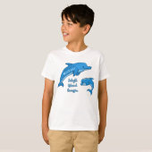 Jekyll Island Georgia Niedlich Playful Blue Delphi T-Shirt (Vorne ganz)