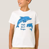 Jekyll Island Georgia Niedlich Playful Blue Delphi T-Shirt (Vorderseite)