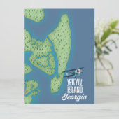 Jekyll Island Georgia USA Karte (Stehend Vorderseite)