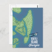 Jekyll Island Georgia USA Karte (Vorne/Hinten)
