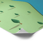 Jekyll Island Georgia USA Karte Poster (Ecke)