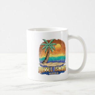 Jekyll Island Georgia Vintag bekümmerte Souvenirs Kaffeetasse