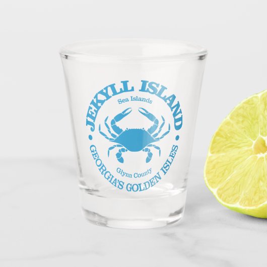 Jekyll Island (Krabbe) Schnapsglas (Vorderseite)