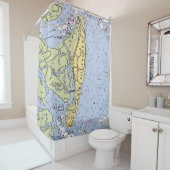Jekyll Island Nautical Chart Shower Curtain Duschvorhang (Beispiel)