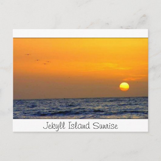 Jekyll Island Sunrise Postkarte (Vorderseite)