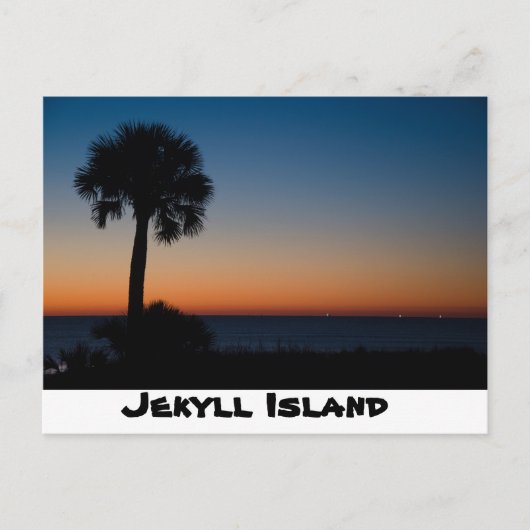 Jekyll Island Sunrise Postkarte (Vorderseite)