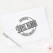 Jekyll Island Titel Runder Aufkleber (Umschlag)