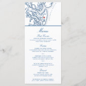 Jekyll Island und Brunswick Georgia Map Wedding Menükarte (Vorderseite)