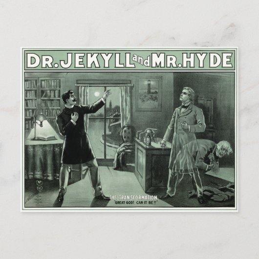 Jekyll und Hyde 1880 Postcard Postkarte (Vorderseite)