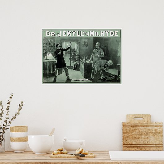 Jekyll und Hyde 1880 Poster (Küche)