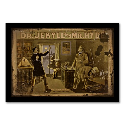 Jekyll und Hyde Poster Art Tischnummer (Rückseite)