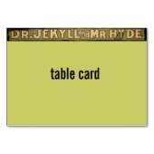 Jekyll und Hyde Poster Art Tischnummer (Vorderseite)