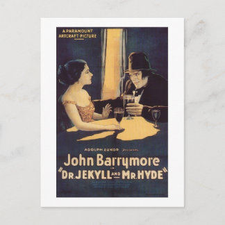 Jekyll und Hyde Silent Horror Movie Postkarte
