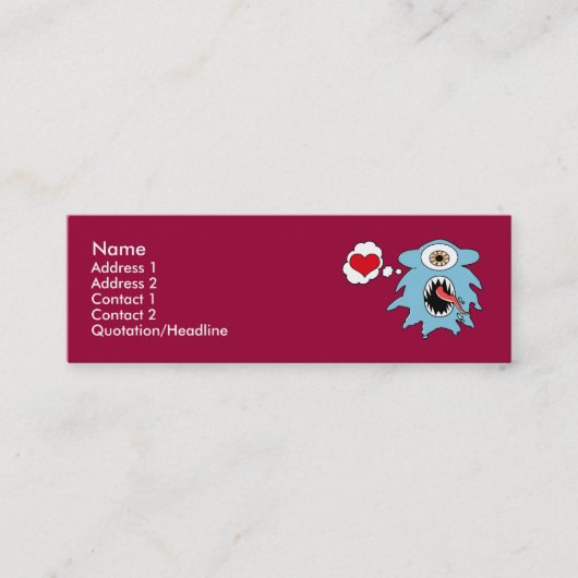 Jelli Luv dünne Visitenkarte (Vorderseite)