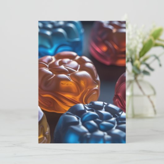 Jellied Candy Fun Einladung (Stehend Vorderseite)