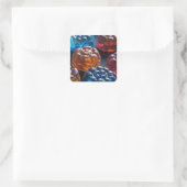 Jellied Candy Fun Quadratischer Aufkleber (Tasche)
