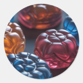 Jellied Candy Fun Runder Aufkleber (Vorderseite)